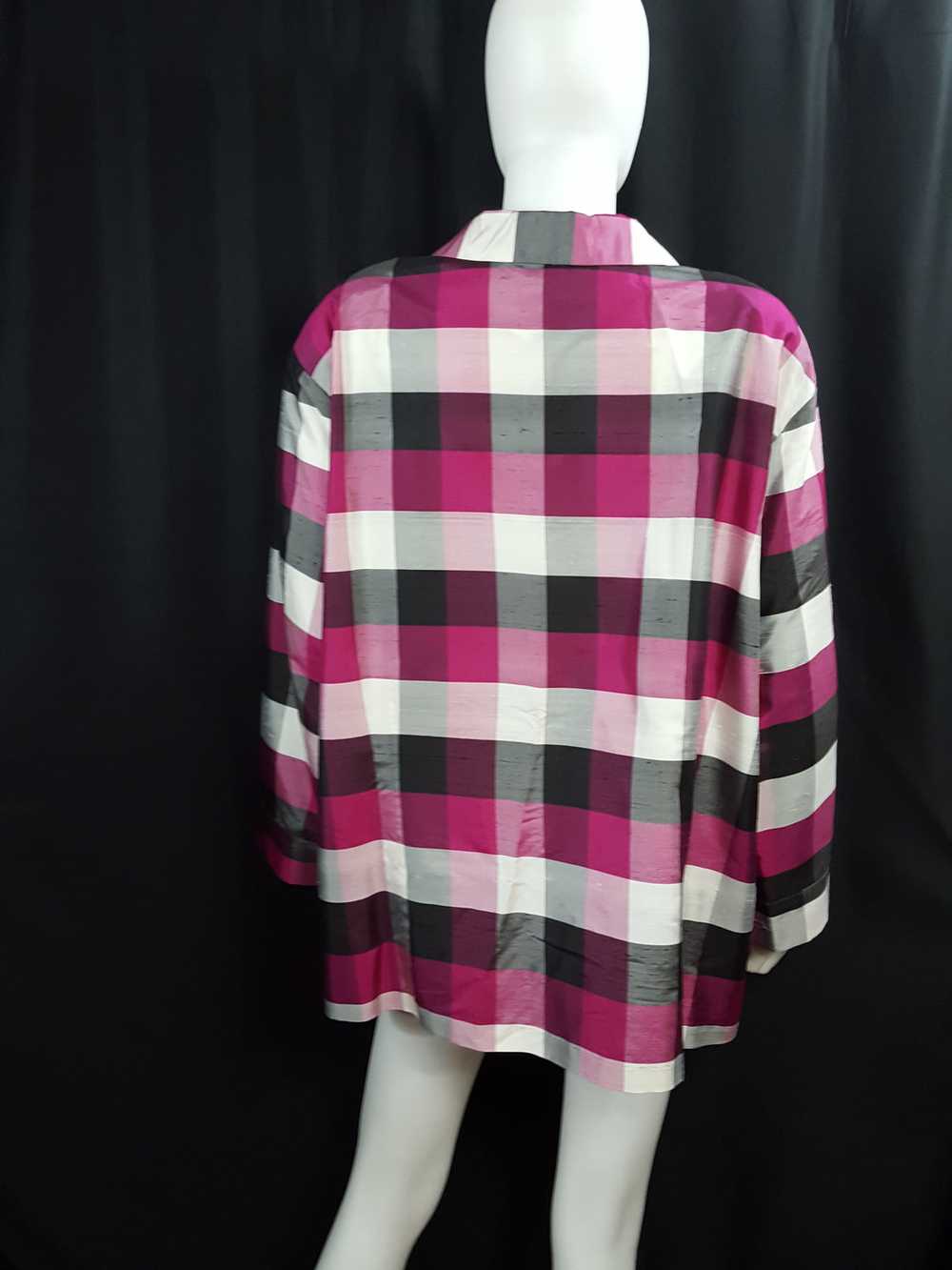 Notations Woman Silk Check Blouse size 3X - image 8