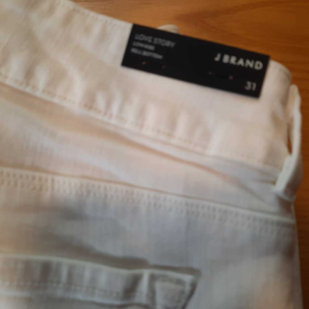 J Brand White Love Story Bell Bottom Jeans Size 31 - image 2