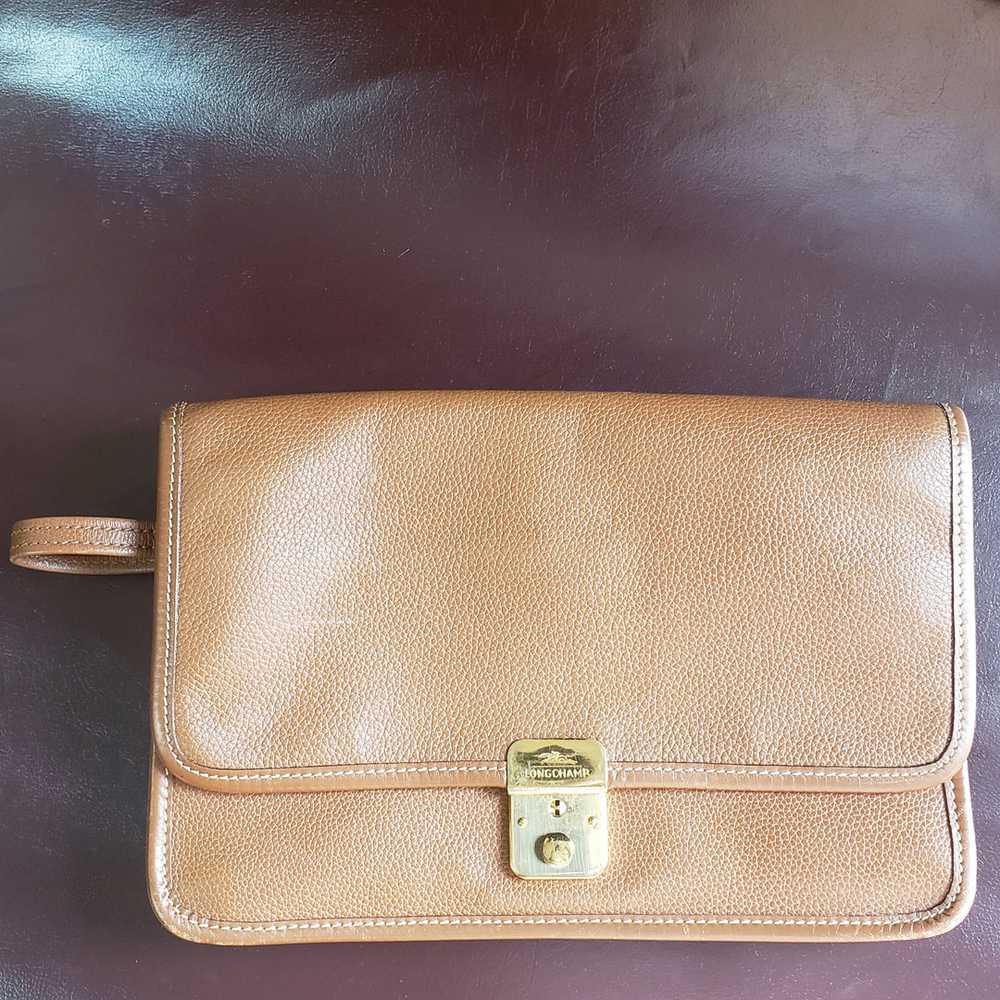 Vintage Longchamp Leather Envelope Clutch - image 5