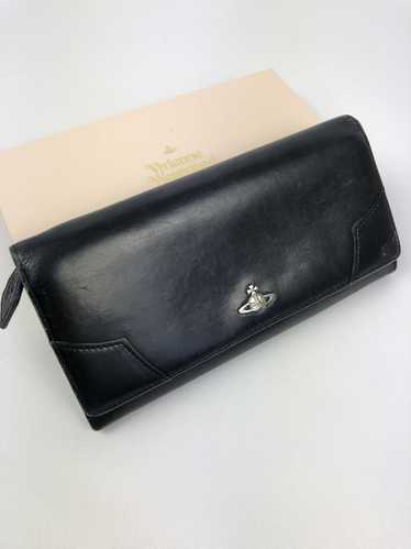 Vivienne Westwood Victoria leather envelope clutch bag Black ref.731259 -  Joli Closet