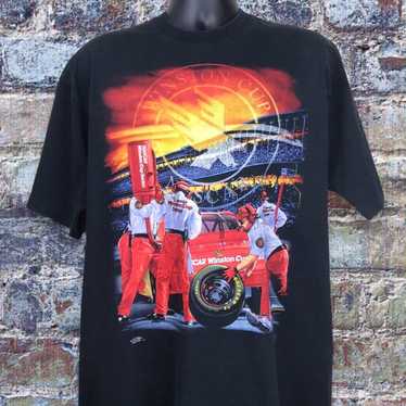 Vintage 90s Winston Racing Team Made in USA Black T-shirt XL 海外