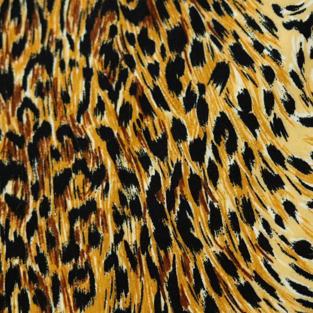 1980s Norma Kamali leopard print stretch top - image 3