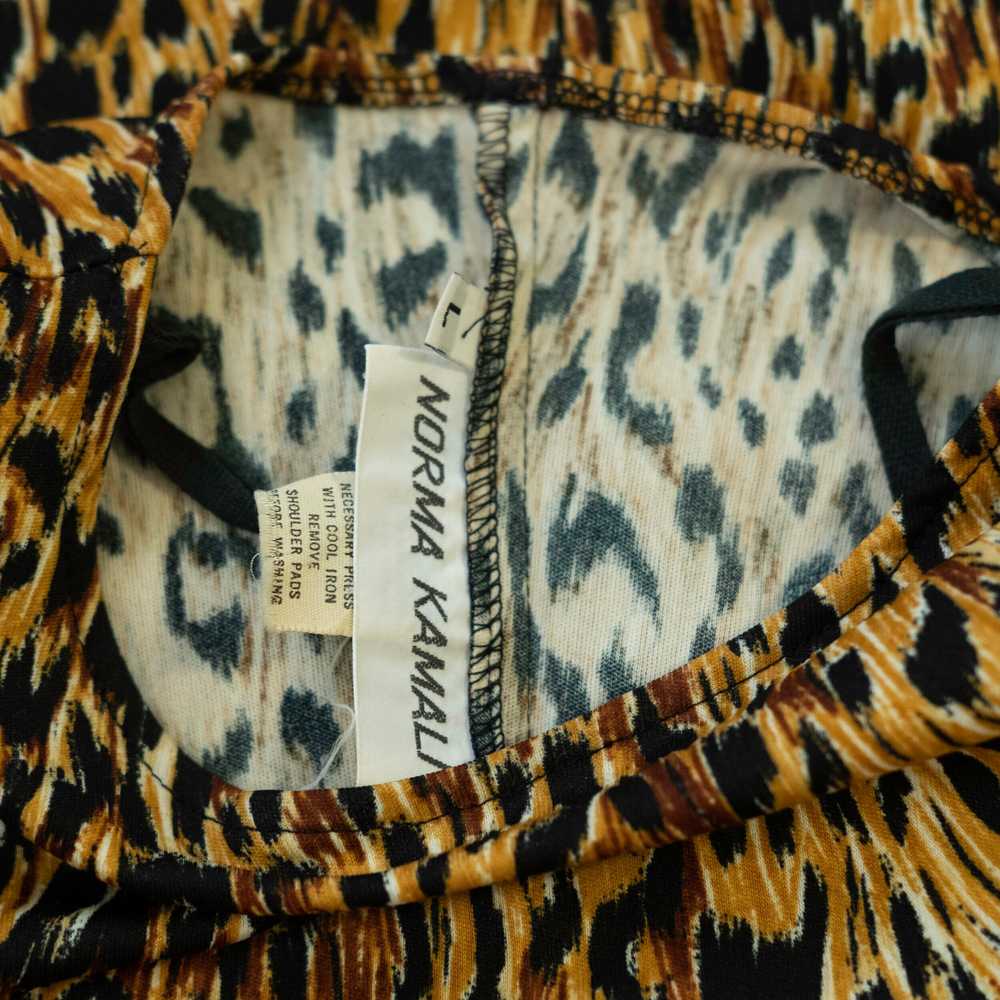 1980s Norma Kamali leopard print stretch top - image 4