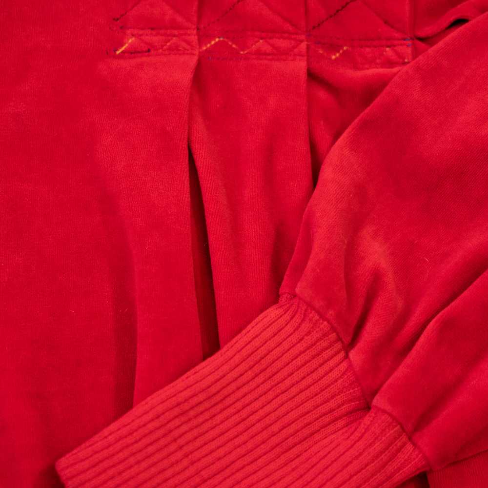 1980s Kansai Yamamoto red velour sweater - image 4