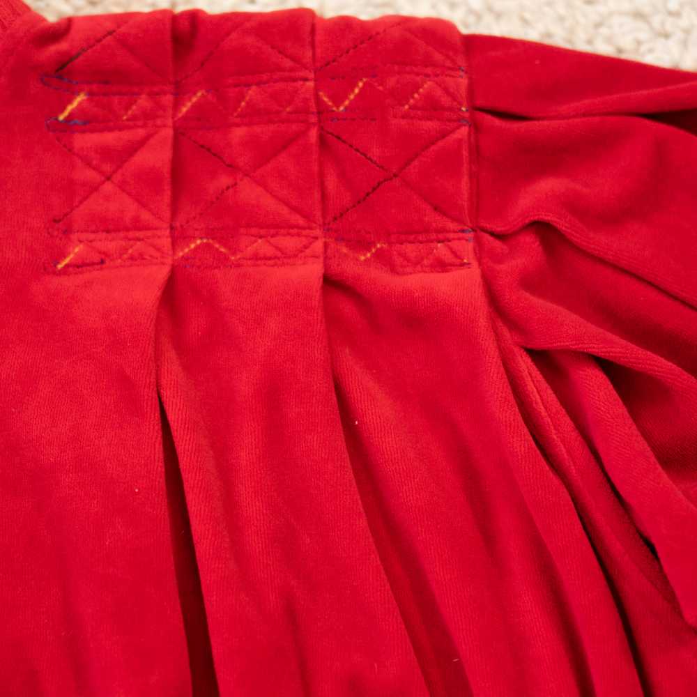 1980s Kansai Yamamoto red velour sweater - image 5