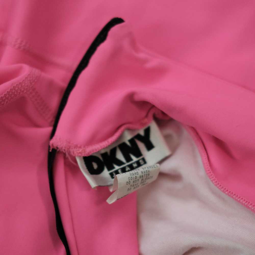 1990s DKNY neon pink neoprene bodysuit - image 5