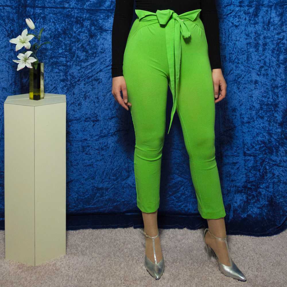 Issey Miyake A-POC lime green pants - image 2