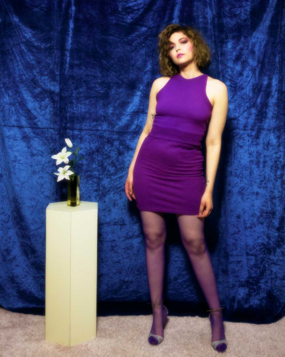 1980s Norma Kamali purple set - image 1