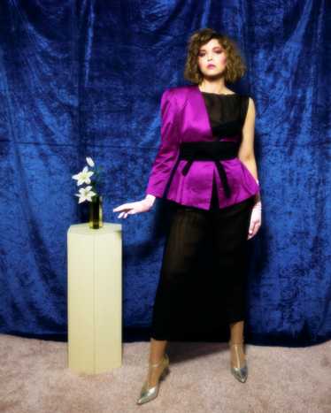 1980s Heléne Sidel fuchsia satin jacket