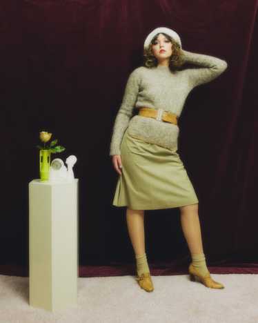 1980s L.L. Bean khaki a-line skirt
