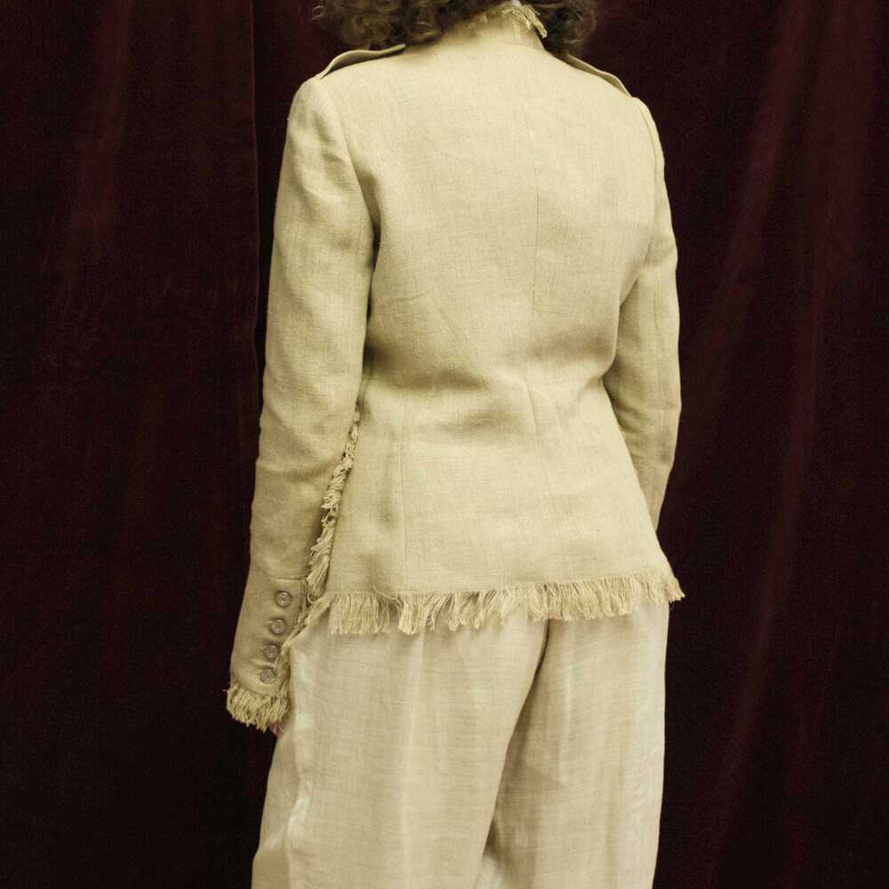 Dolce and Gabbana frayed linen jacket - image 3