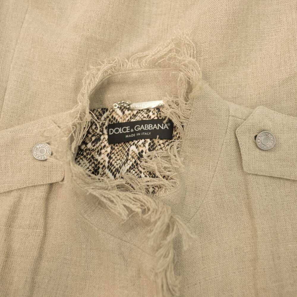 Dolce and Gabbana frayed linen jacket - image 6