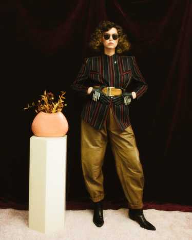 1980s Lynn Bowling leather balloon pants