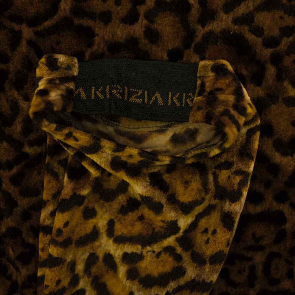 1990s Krizia velvet leopard print stirrup pants - image 6