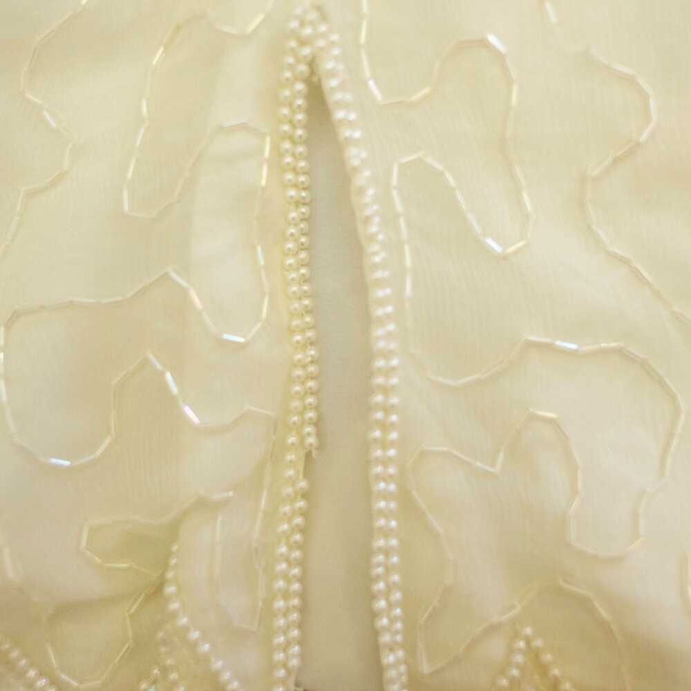 1980s Laurence Kazar white beaded dress - image 7