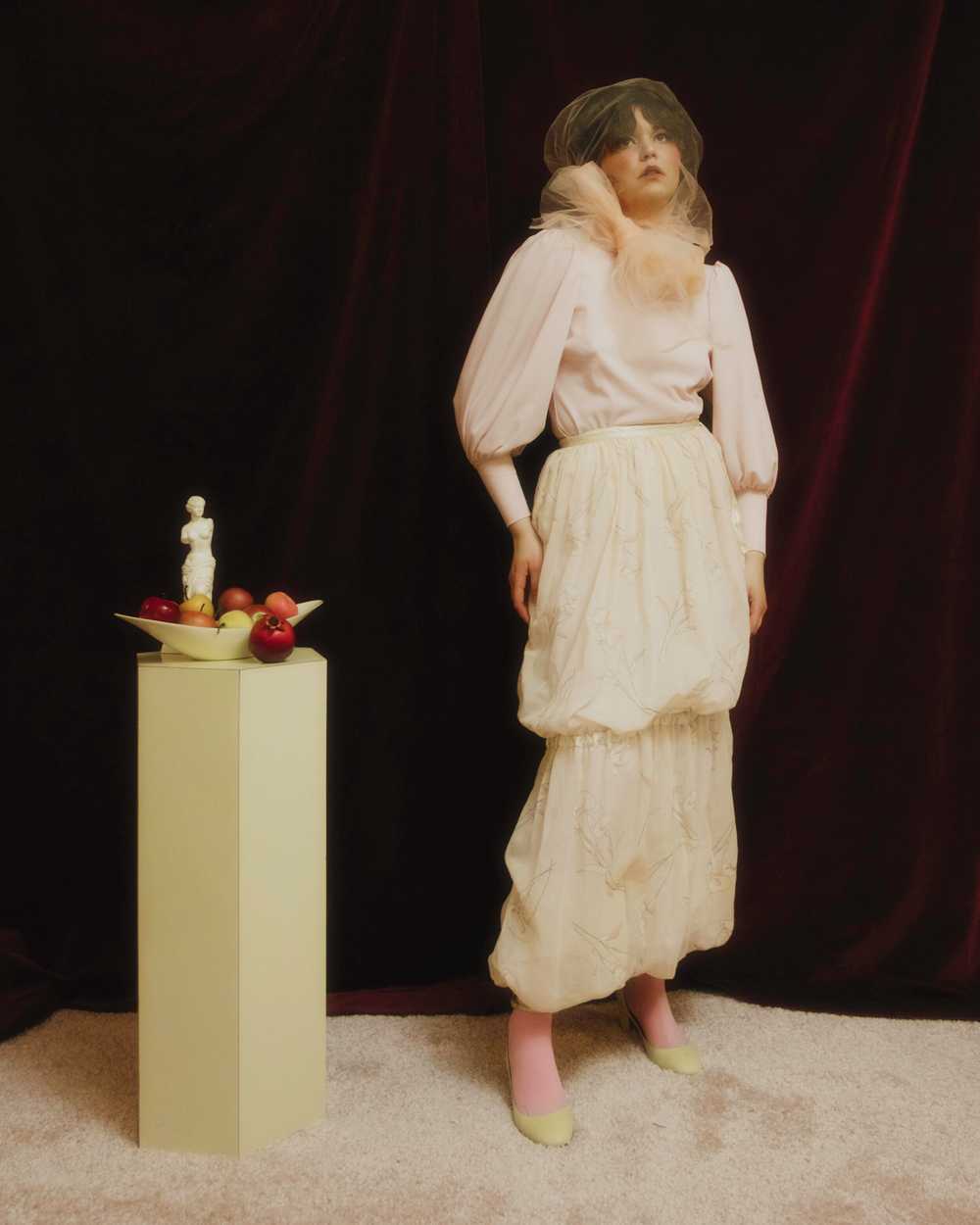 1970s Rhoda Lee pink mutton sleeve top - image 1