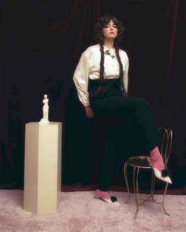 1990s Liz Claiborne black and white jumpsuit