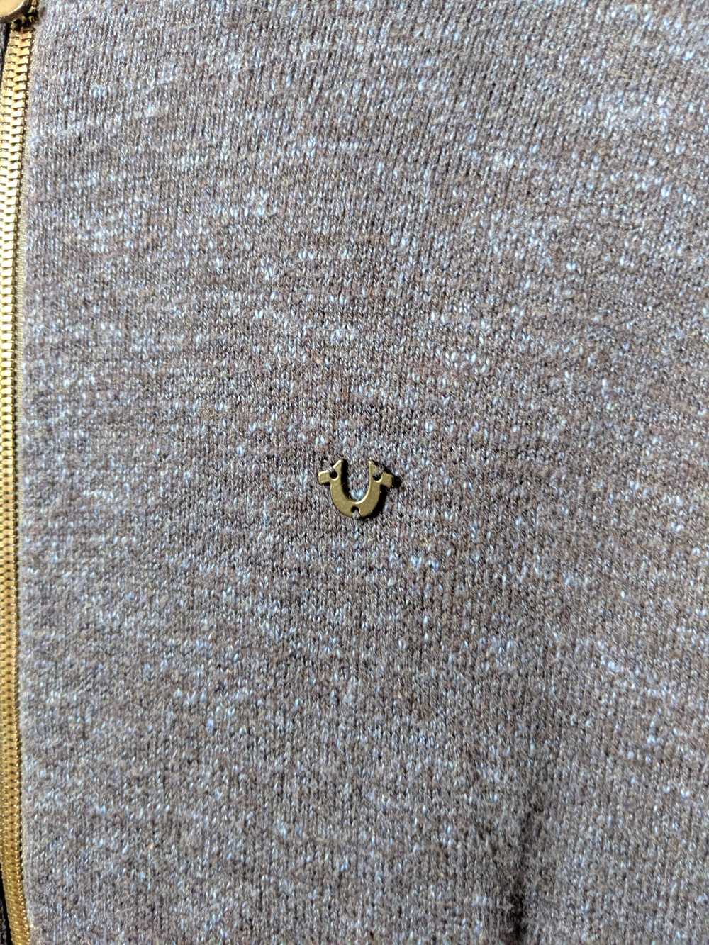 True Religion Navy knit full-zip logo hoodie - image 9