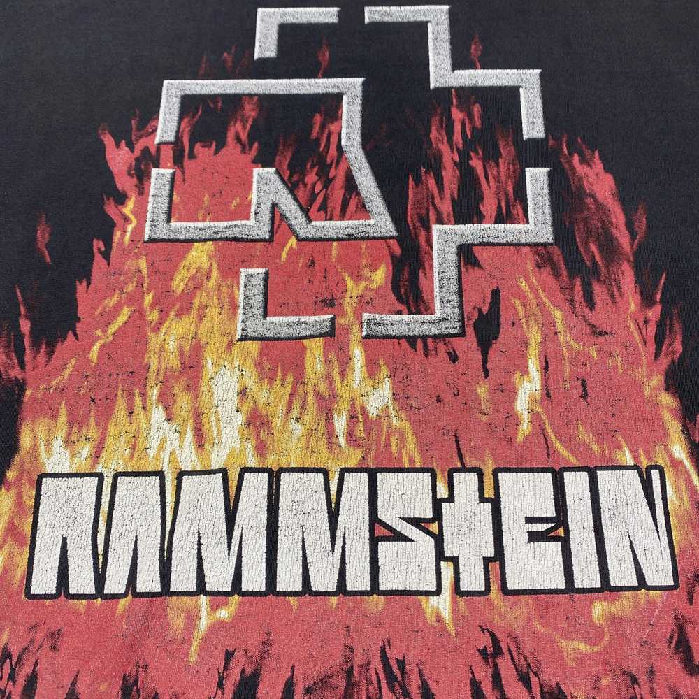 Vintage early 00s Rammstein ‘Flames’ shirt - image 4
