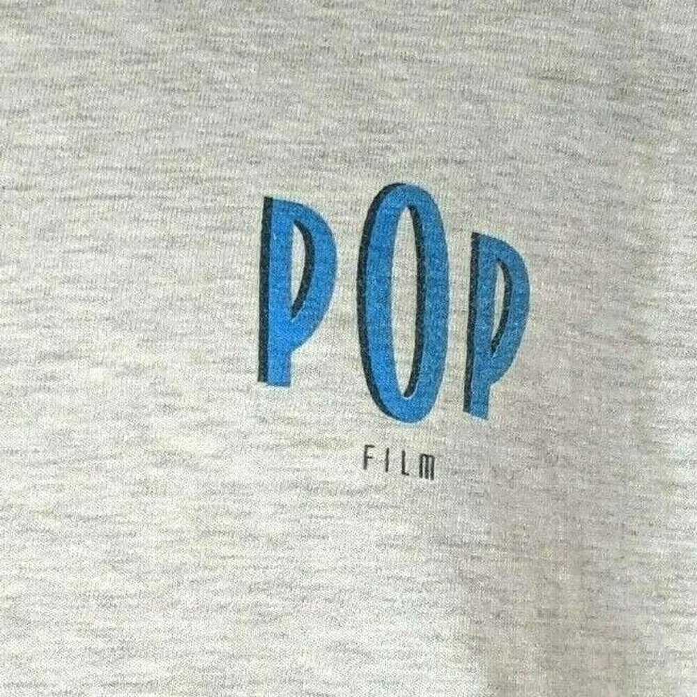 Hanes Pop Film Vintage 90s Tshirt XL Heather Gray - image 2