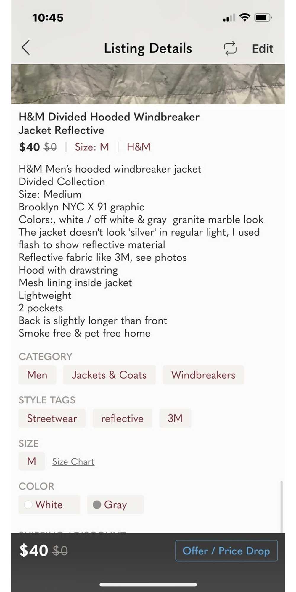 H&M H&M Divided hooded windbreaker jacket Medium - image 10