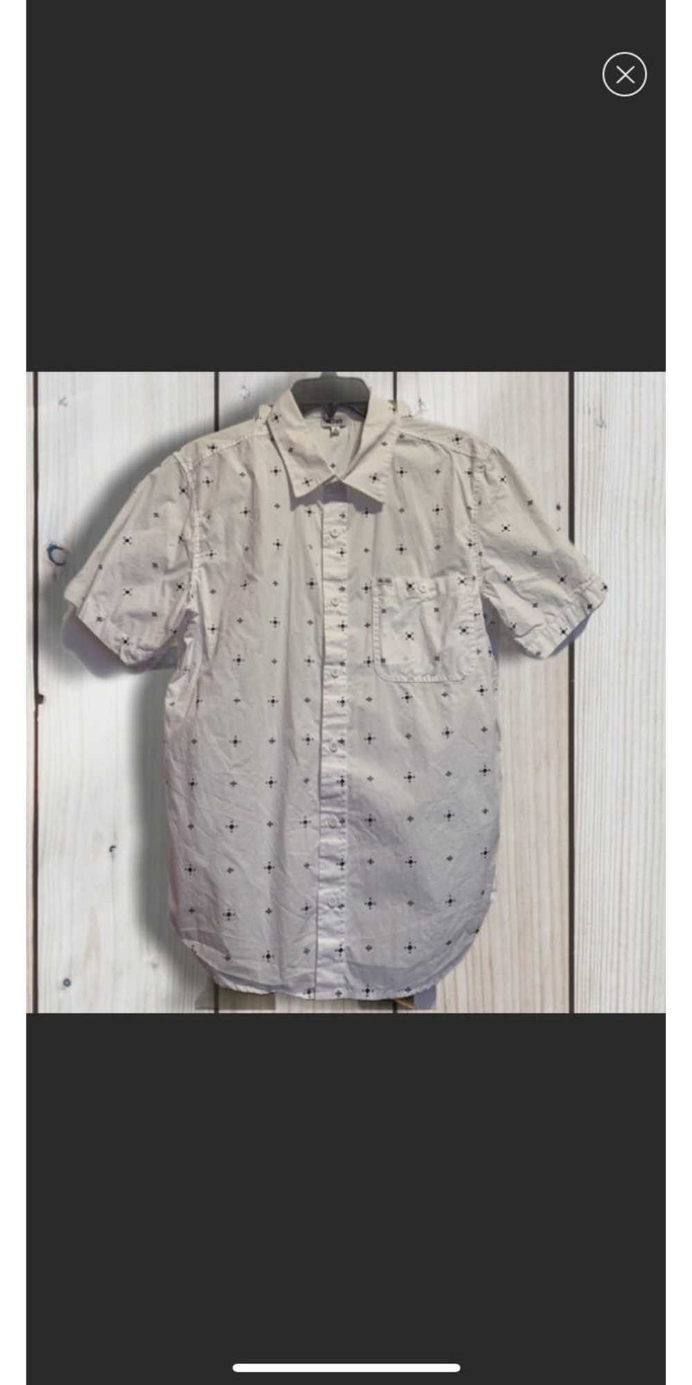LRG LRG Infantree Pattern Button Down Shirt White… - image 1