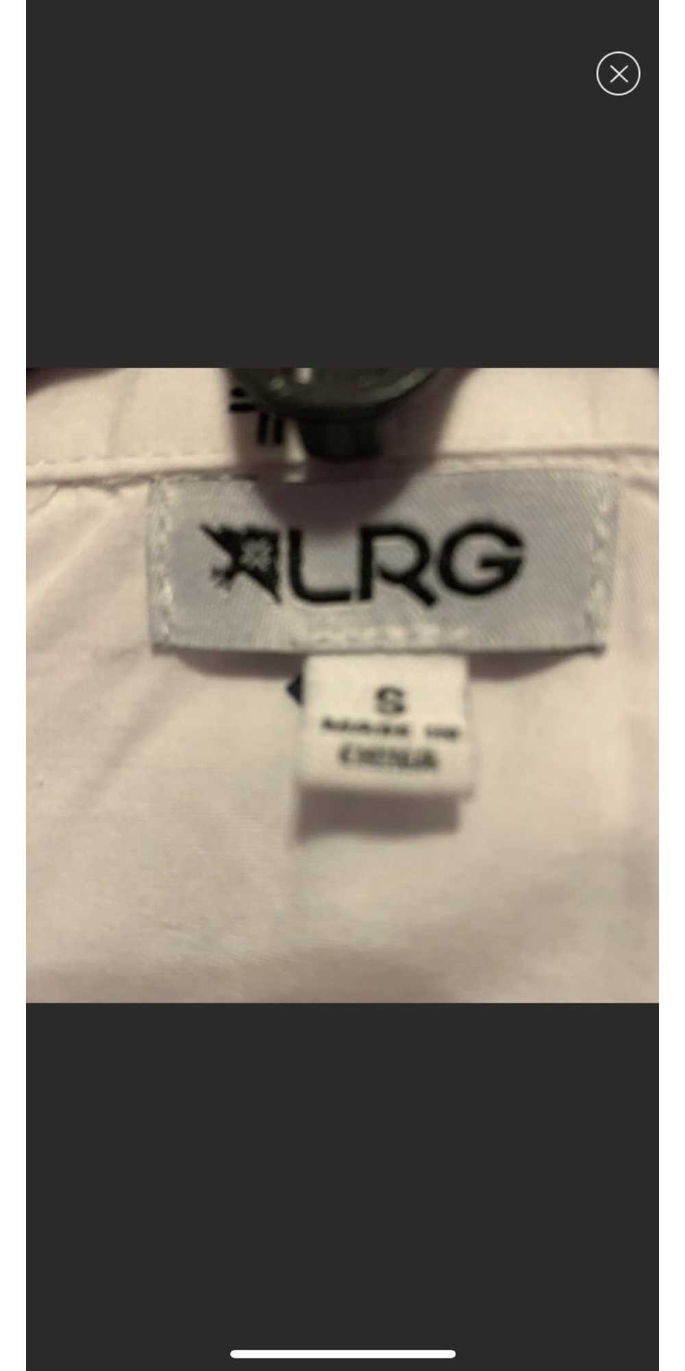 LRG LRG Infantree Pattern Button Down Shirt White… - image 5