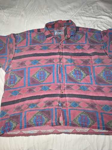 Vintage All Over Print Tribal Button Up