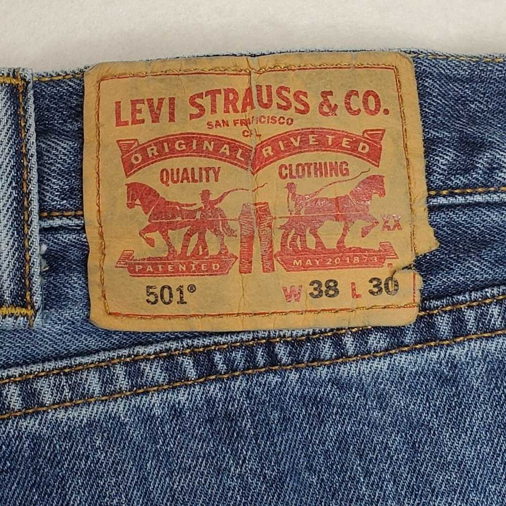 Levi's Levis 501 Button Fly Jeans 38x30 Red Tab 5… - image 8