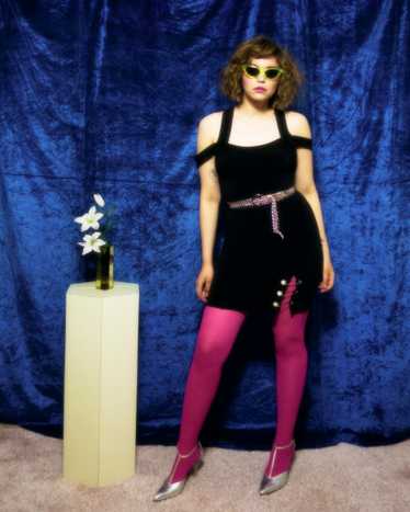 1990s Expo Nite safety pin dress - image 1
