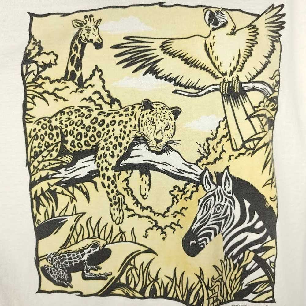 Vintage African Animals T Shirt Vintage 90s Leopa… - image 2