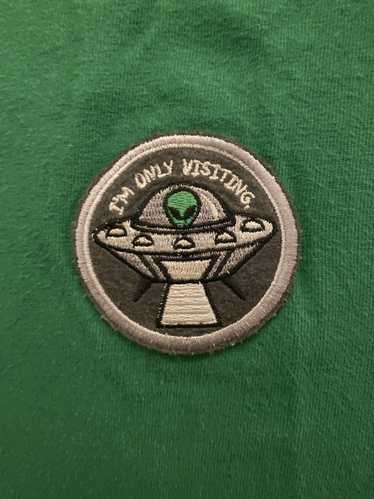 Vintage Green Alien UFO Vintage T-Shirt