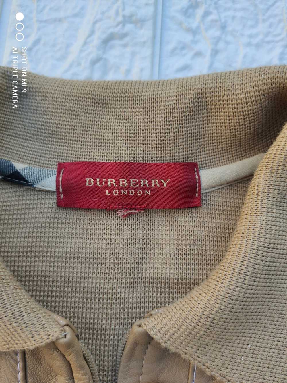 Burberry Vintage beautiful burberry leather wool … - image 5