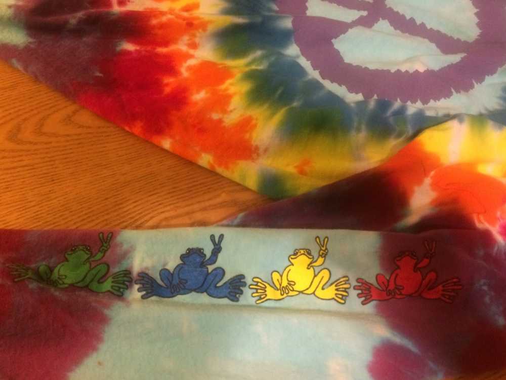 Vintage Peace Frog tie dye long sleeve shirt - image 3