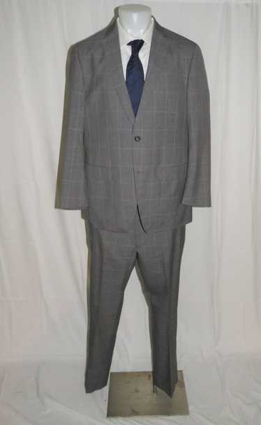 Custom Trunk Club Gray Windowpane Flat Front Two B