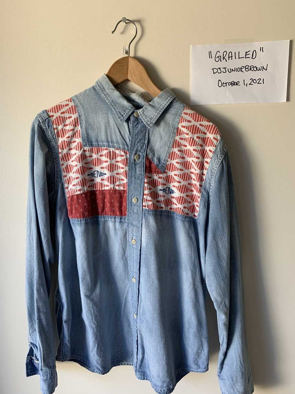 Visvim Visvim Granger Patchwork Chambray Shirt - image 1