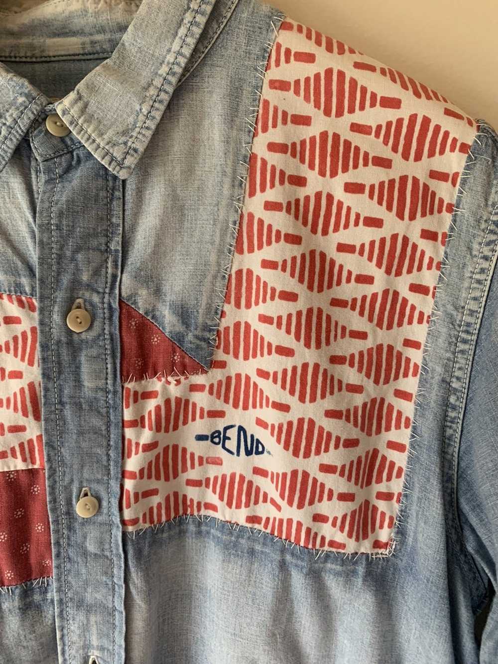 Visvim Visvim Granger Patchwork Chambray Shirt - image 4