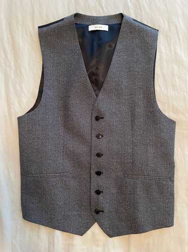 Reiss Reiss Blue & White Shaker Weave Vest (Waistc