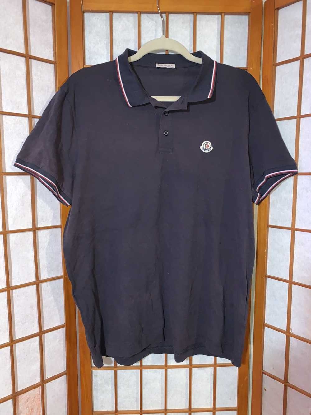 Moncler MONCLER MAGLIA POLO MANICA Distressed ble… - image 1