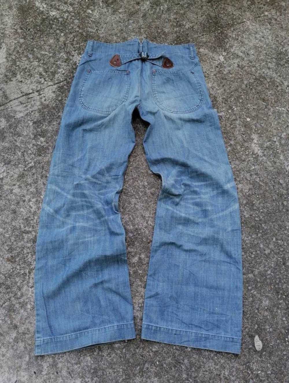 Deep Blue Made In Japan Nice Design Denim Jeans - image 2