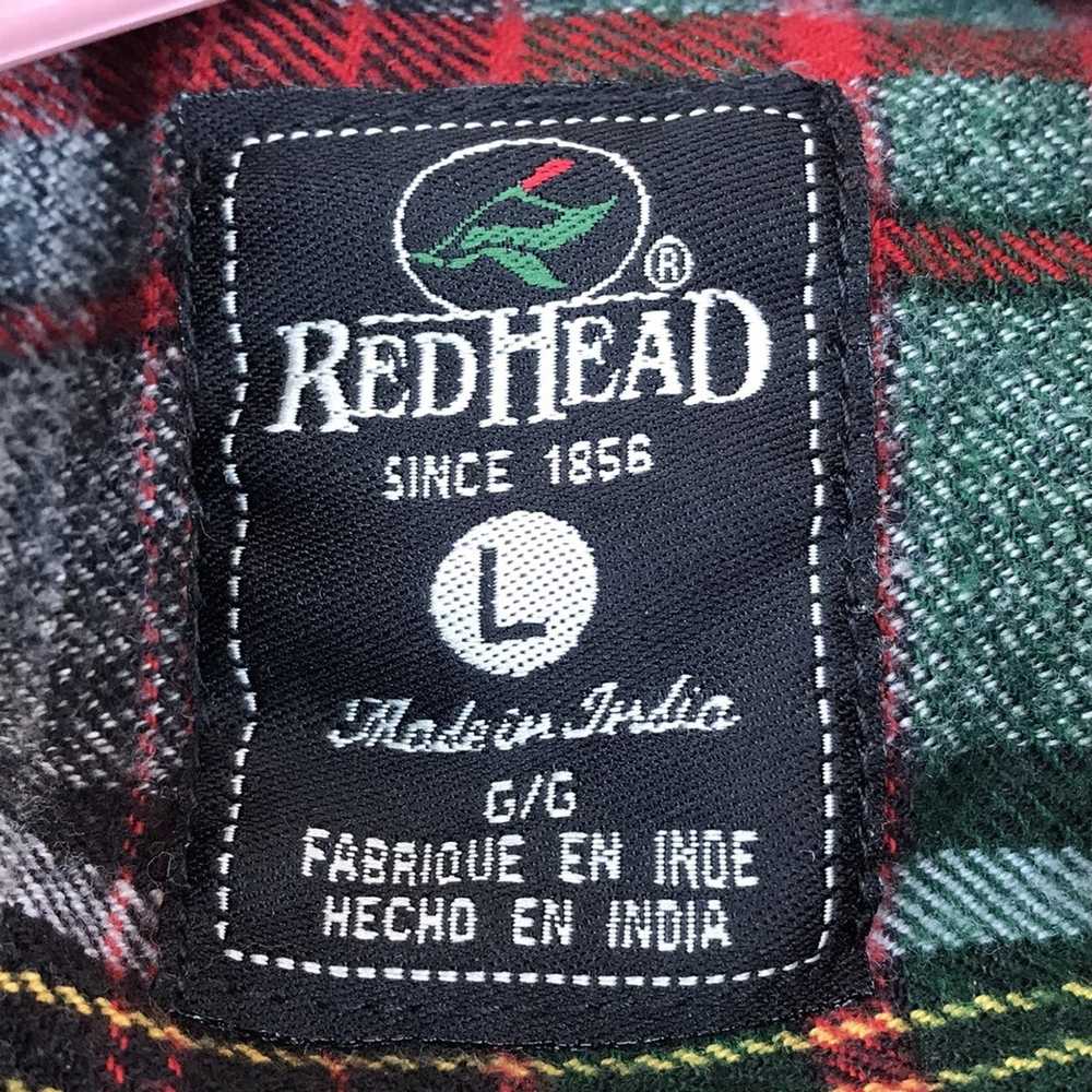 Red Head RedHead Plaid Flannel Button Down Shirt - image 3