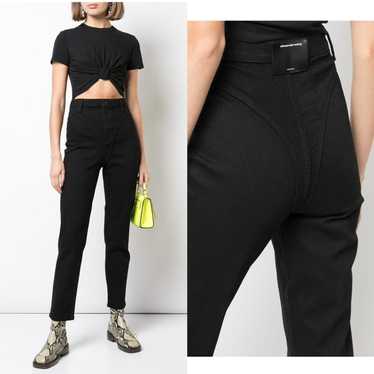 ALEXANDER WANG black grey leggings mesh Runway Pants Jeans reflective  Fitness 2