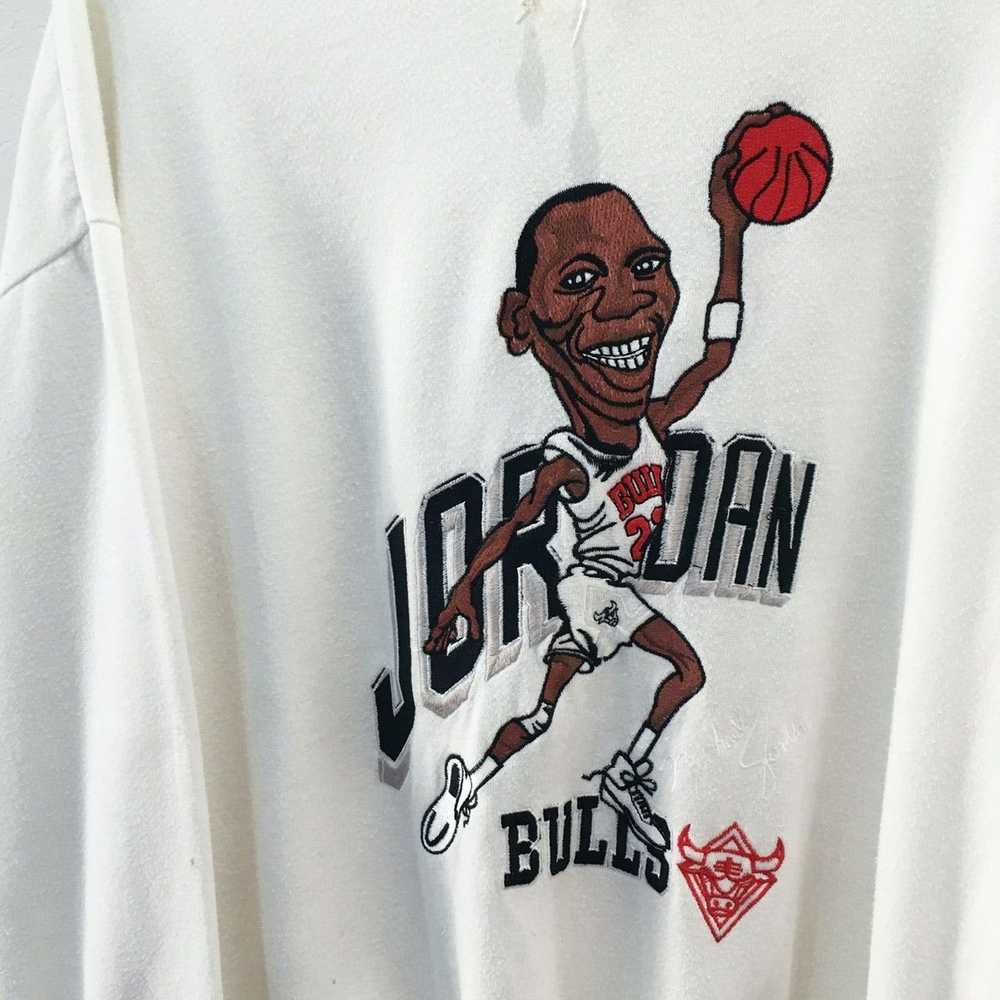 NBA × Vintage VTG MICHAEL JORDAN EMBROIDERED Nba … - image 2