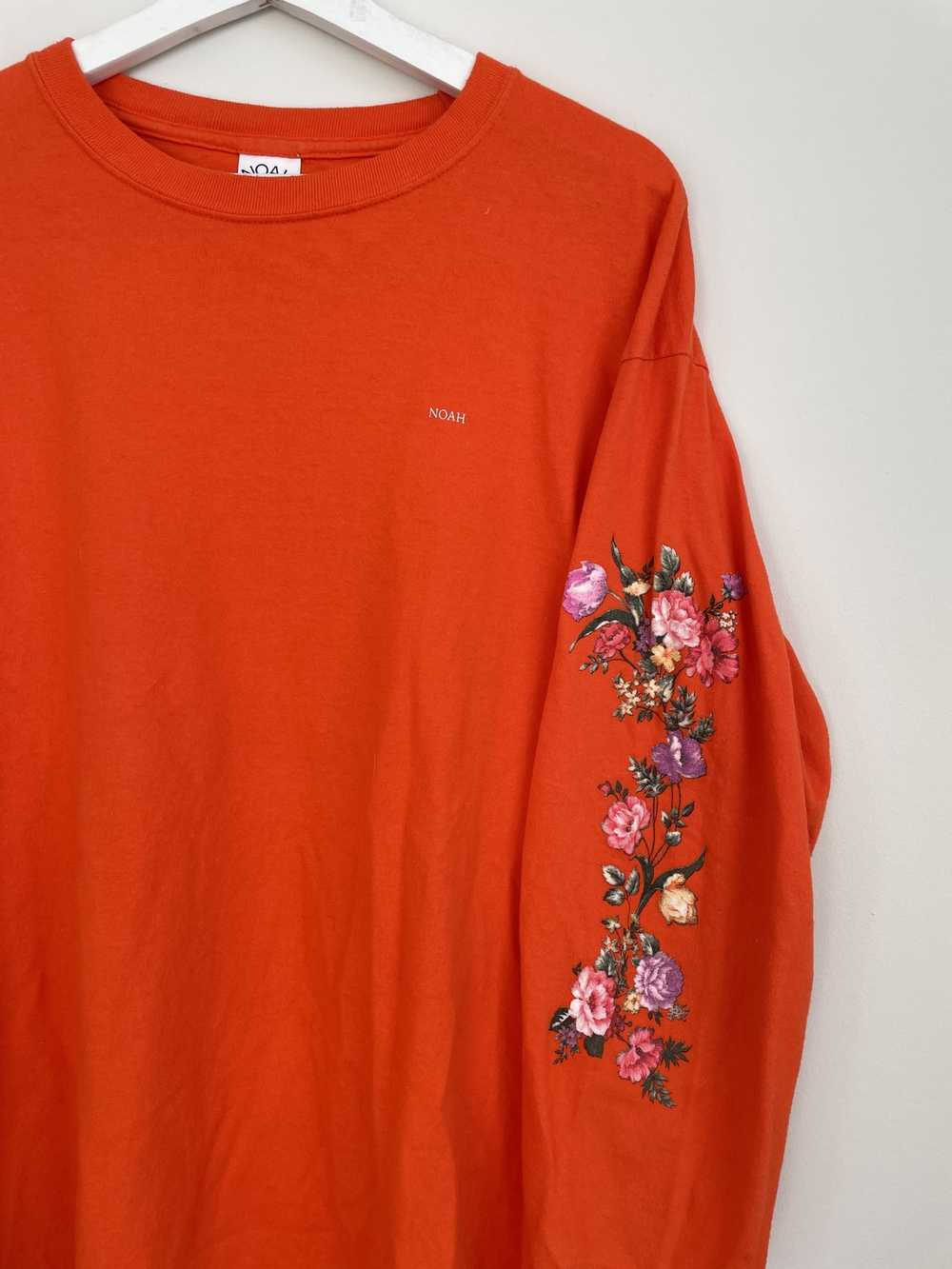 Noah Noah flowers LS t shirt orange floral - image 2