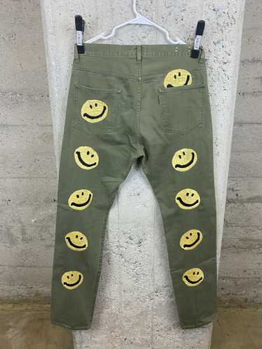 Kapital Kountry Olive Green Smiley Face Pants