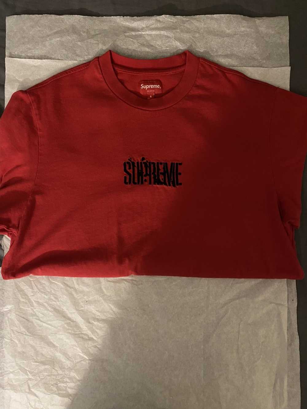 Supreme Supreme Splatter Short Sleeve red - image 1