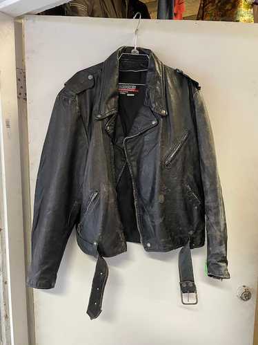 ジャケット・アウター 80s BROOKS Single Biker JKT VTG Vintage 80s Brooks Motorcycle Biker Leather Jacket Mens 42 W