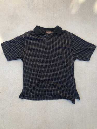 Vintage Vintage Black Plaid Polo - image 1