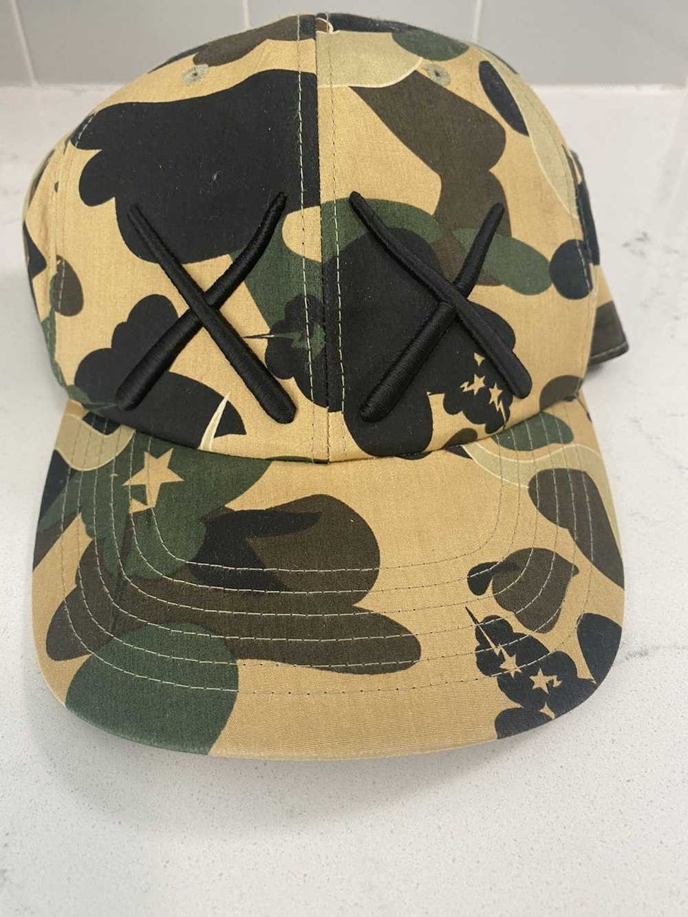 Bape × Kaws Bape x kaws bendy camo fitted hat - image 2