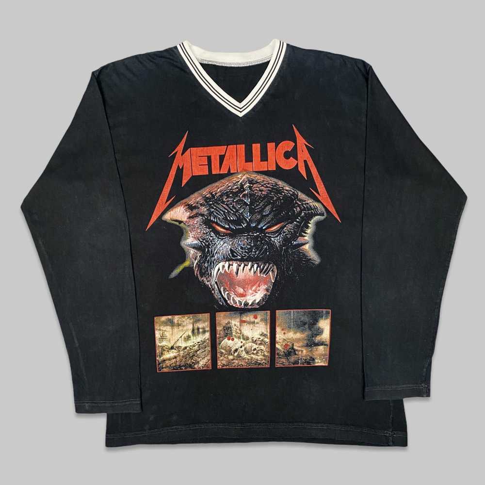 Vintage 1998 Metallica Garage Inc. Silver Football Jersey